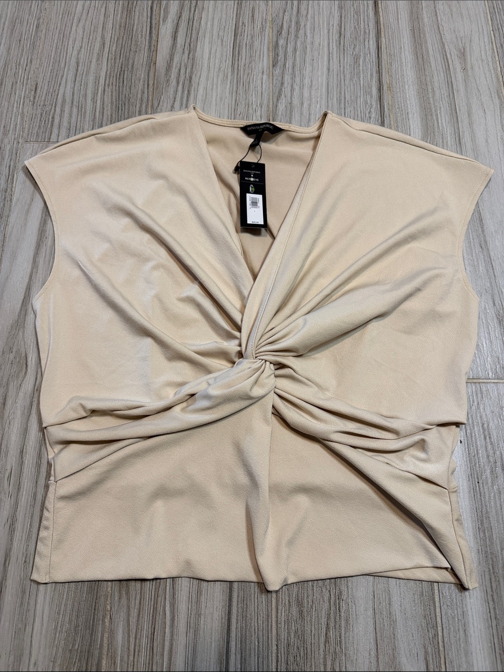Banana Republic Twist-Knot Sleeveless Tank - Creamy Beige